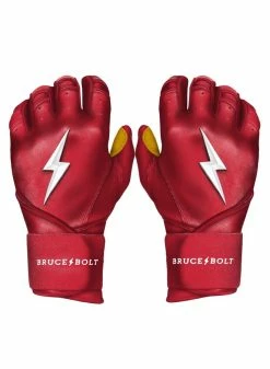 BRUCE BOLT PREMIUM PRO LONG CUFF BATTING GLOVES -Cheap Baseball Glove Store bruce bolt bruce bolt premium pro long cuff battin 1