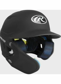 Rawlings MACH One-Tone Matte Helmet W/Adjustable Face Guard - LHB Matte Black -Cheap Baseball Glove Store rawlings rawlings mach one tone matte helmet w adj 16
