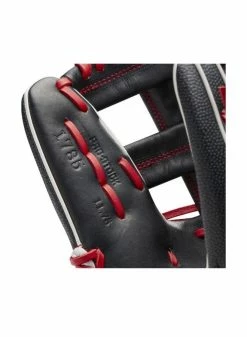 Wilson A2000 1785SS 21 BLK/BLKSS/RED BLAC 11.75 -Cheap Baseball Glove Store wilson a2000 1785ss 21 blk blkss red blac 1175 6