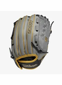 Wilson 2022 A2000 FP V125 W/Spin Control & SuperSkin (OF) LHT 12.5 Grey SC /Grey SS/Gold