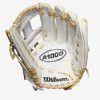 Wilson A1000 Fastpitch H1175 11.75 White/White/Blonde & Seminole Red -Cheap Baseball Glove Store wilson wilson a1000 fastpitch h1175 1175 white whi