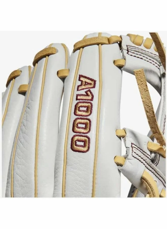 Wilson A1000 Fastpitch H1175 11.75 White/White/Blonde & Seminole Red 8 Wilson A1000 Fastpitch H1175 11.75 White/White/Blonde & Seminole Red - Image 6