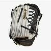 Wilson A1000 Fastpitch T125 12.5 White/White/Black & Blonde -Cheap Baseball Glove Store wilson wilson a1000 fastpitch t125 125 white white