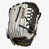 Wilson A1000 Fastpitch T125 LHT 12.5 White/White/Black & Blonde -Cheap Baseball Glove Store wilson wilson a1000 fastpitch t125 lht 125 white w