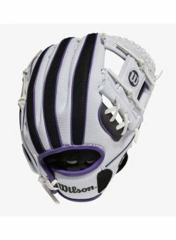 Wilson A200 EZ Catch Baseball 10-inch White/Black/Purple