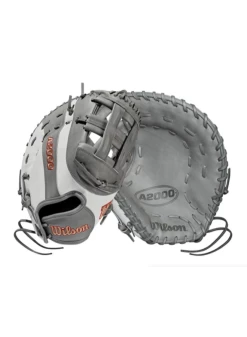 Wilson A2000 Fastpitch FP1B W/SuperSkin (1B) 12 Grey/White SS/Grey