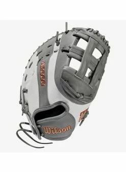 Wilson A2000 Fastpitch FP1B W/SuperSkin (1B) LHT 12 Grey/White SS/Grey