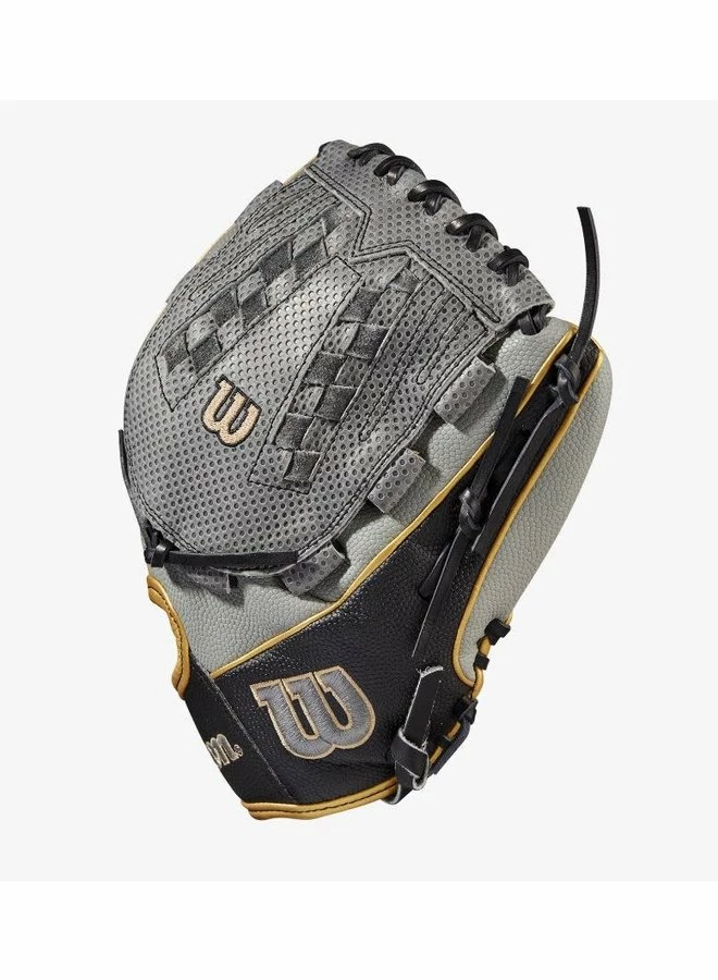 Wilson A2000 FP V125 W/Spin Control & SuperSkin (OF) 12.5 Grey SC /Grey SS/Gold 4 Wilson A2000 FP V125 W/Spin Control & SuperSkin (OF) 12.5 Grey SC /Grey SS/Gold - Image 2