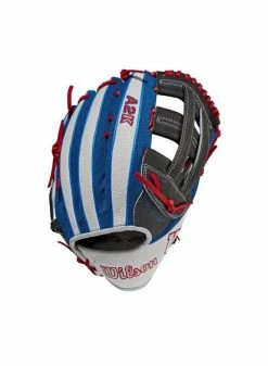 Wilson A2K Mookie Betts Game Model (OF) LHT 12.5 Black/White SS/Royal/Red
