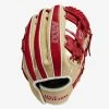 Wilson A500 11-inch Utility Youth Baseball Glove Blonde/Red/White