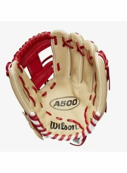 Wilson A500 11-inch Utility Youth Baseball Glove Blonde/Red/White -Cheap Baseball Glove Store wilson wilson a500 11 inch utility youth baseball 3