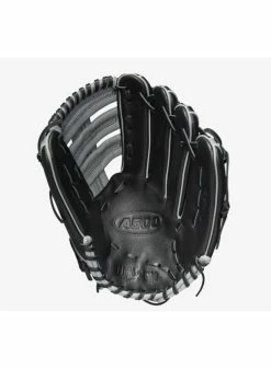 Wilson A500 12.5-inch Utility Youth Baseball Glove Black/Grey/Tropical Blue -Cheap Baseball Glove Store wilson wilson a500 125 inch utility youth baseball 1