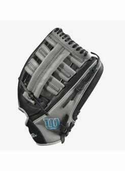 Wilson A500 12.5-inch Utility Youth Baseball Glove Black/Grey/Tropical Blue -Cheap Baseball Glove Store wilson wilson a500 125 inch utility youth baseball 2